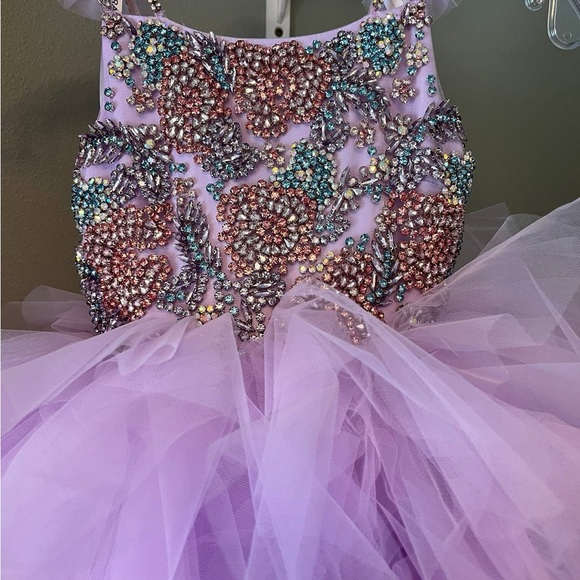 Rachel Allan Other - Lavender Beaded Tulle Dress